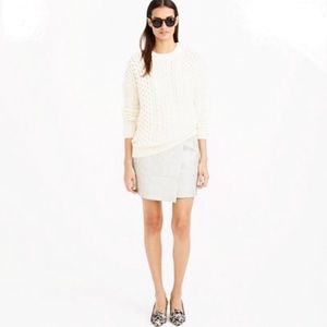 J Crew Silver Paisley Printed Mini Skirt